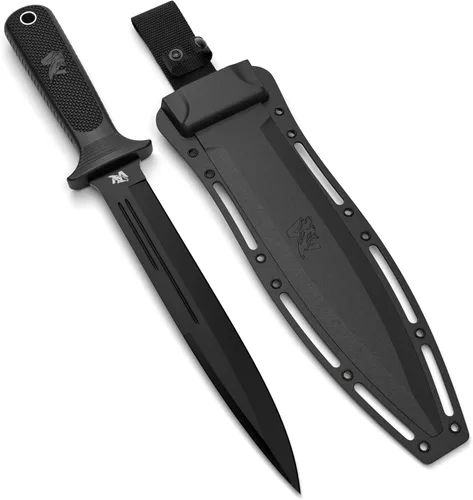 Miniatura 11 de ODENWOLF W-SowCatcher Cuchillo de hoja fija con funda – Cuchillo de caza grande hecho de acero D2 – Cuchillos grandes de hoja fija de doble filo