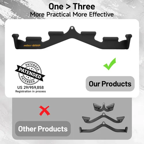 Miniatura 2 de Barra de tracción dorsal MOST GRIP con 6 asas ergonómicas, accesorios de tracción dorsal de agarre neutral para entrenamiento de toda la espalda