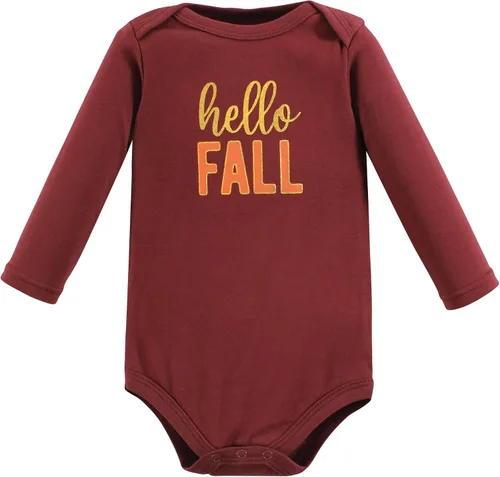 Miniatura 3 de Hudson Baby Baby-Boy y baby-girl día festivo de manga larga crecer con Me Bodysuits, 4unidades)
