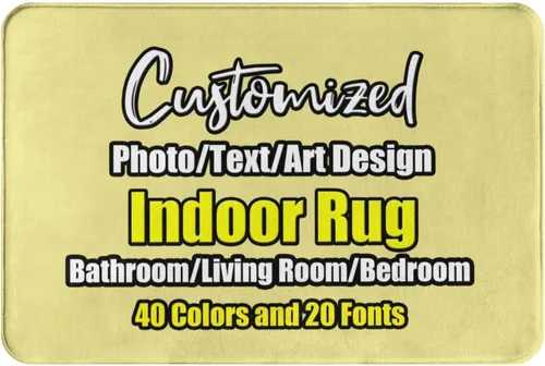 Miniatura 24 de sophiehome Customzied - Alfombras de baño con imagen de texto, alfombra de franela personalizada para interiores para el hogar, dormitorio, baño