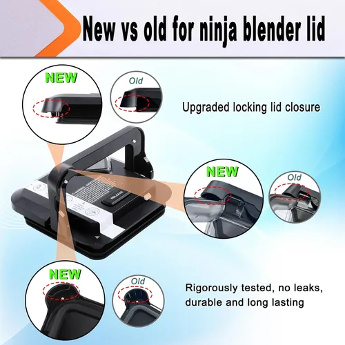 Miniatura 9 de Repuesto para tapa de licuadora Ninja BL660 BL780 BL772 BL773CO con bloqueo, tapa de jarra XL de 72 onzas, apta para lavavajillas, parte superior