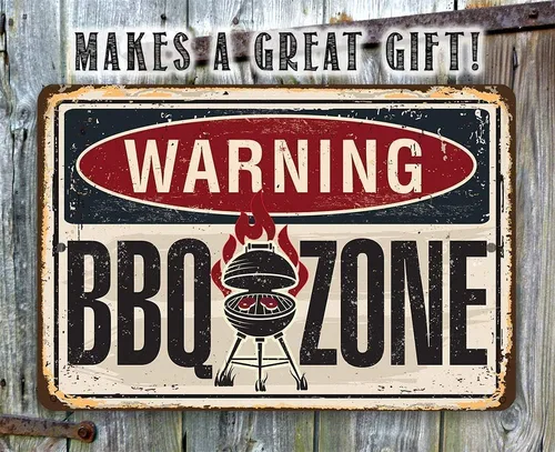 Miniatura 7 de Letreros de metal duradero para uso en interiores y exteriores, letreros y decoración de barbacoa, decoración y regalo de gran parrilla y barbacoa