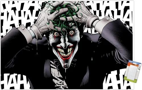 Miniatura 10 de Trends International DC Comics The Joker - Póster de pared loco, 14.725 x 22.375 pulgadas, versión enmarcada de madera de granero
