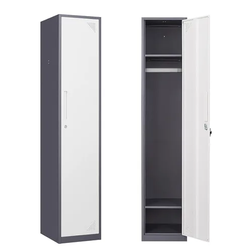 Yizosh Taquillas de metal para empleados con llaves, armario de almacenamiento de 71 pulgadas para empleados con 1 puerta, armario de almacenamiento