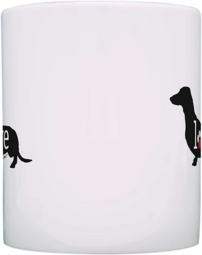 Miniatura 4 de ThisWear Dachshund Gift Love Dog Paw Prints Doxie Breed Weiner Dog Gift Taza de café Taza de té blanca