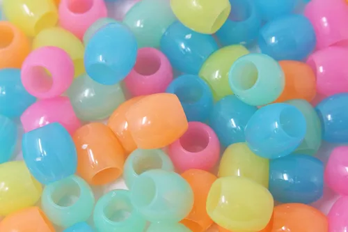 Miniatura 8 de Alrededor de 60 cuentas grandes de poni de alta calidad, pulseras de cuentas frescas, trenzas de pelo, manualidades para niños, plástico, mezcla