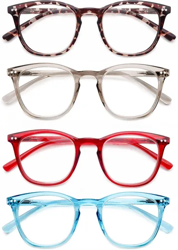 Miniatura 2 de Gafas de lectura negras para mujeres y hombres, elegantes, ligeras, con aumento +0.50, gafas de lectura con bisagras de resorte, paquete de 3