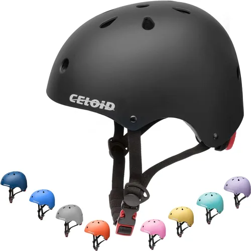 Casco de bicicleta para niños, cascos de patineta para niños de 2 a 3 a 5 a 8 a 14 años, ajustable, multideporte, bicicleta, patinaje, fútbol,