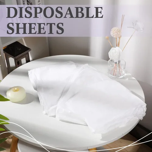 Miniatura 5 de Mixweer 30 piezas de 39 x 87 pulgadas desechables para mesa de masaje, sábanas ajustables no tejidas para cama de spa, sábanas transpirables, no a