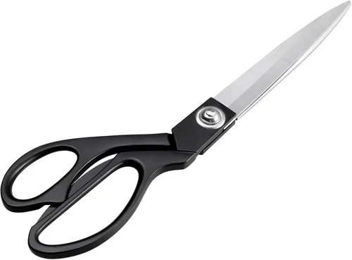Miniatura 10 de Tijeras de sastre profesionales resistentes, afiladas de acero inoxidable de 8 pulgadas, tijeras de modista doradas, tijeras de tela multiusos