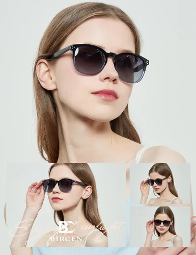 Miniatura 7 de Gafas de sol polarizadas para mujer con protección UV para mujer, a la moda, grandes sombras con marco de acetato BC2110