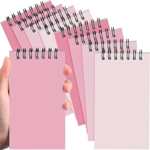 Miniatura 27 de Tenceur 100 piezas de cuadernos de bolsillo pequeños a granel, 3 x 5 pulgadas, cuadernos de notas en espiral mini con tapa superior, cuadernos