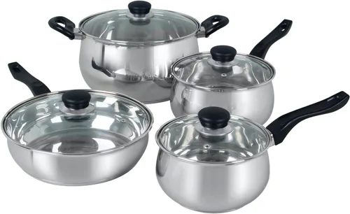 Miniatura 6 de Oster Rametto - Juego de ollas y sartenes de acero inoxidable con herramientas de cocina Juego de utensilios de cocina de 5 piezas