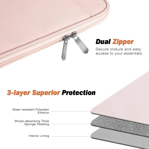 Miniatura 5 de MoKo Funda para tablet de 9 a 11 pulgadas, compatible con iPad Air M4/Pro M5 de 11 pulgadas, iPad A16 de 11 pulgadas, i-Pad 10/9/8/7th/Air 5/4th Rosa