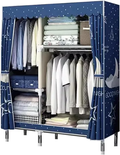 Miniatura 9 de large closets Portable Wardrobe Closet Thick Metal Frame Closets for Bedroom Cloth Wardrobe Closet for Bedroom Hanging Clothes Closet Space-saving