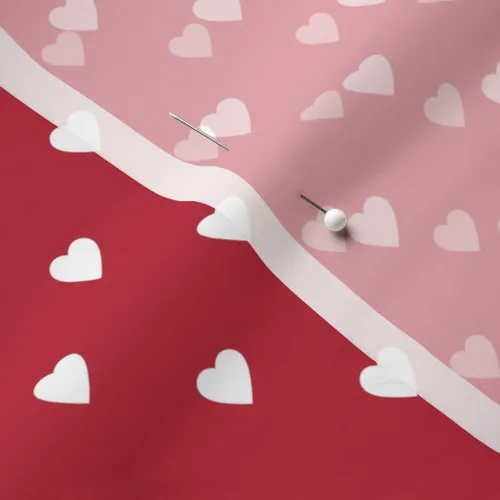 Miniatura 5 de Spoonflower Tela - Corazones blancos rojo oscuro amor boda San Valentín Día de San Valentín impreso en tela de gasa Fat Quarter - Costura de moda