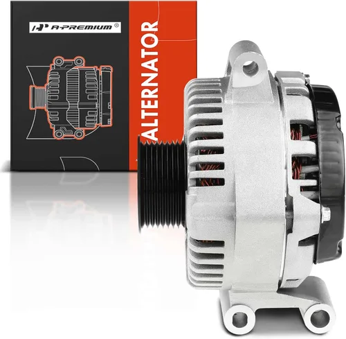 Miniatura 9 de A-Premium Alternador compatible con Ford F250 F350 F450 F550 Super Duty 2008-2010, V8 6.4L, 12V 130Amp en sentido de las agujas del reloj 8 poleas