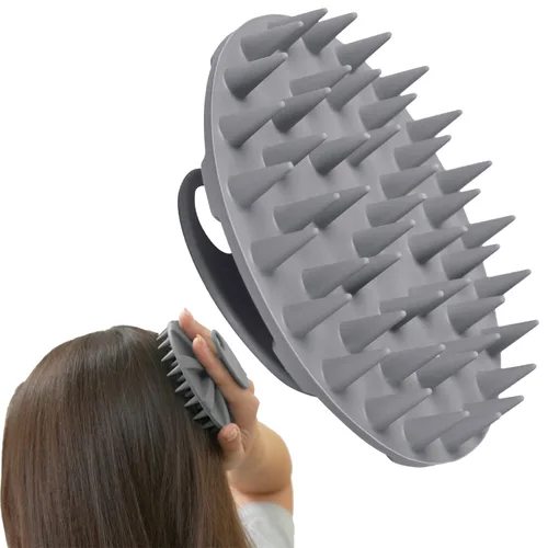 Miniatura 8 de INNERNEED Masajeador de Cuero Cabelludo Cepillo de Champú, Cuidado Manual del Cuero Cabelludo Húmedo y Seco Cepillo Exfoliante para Lavar el Negro