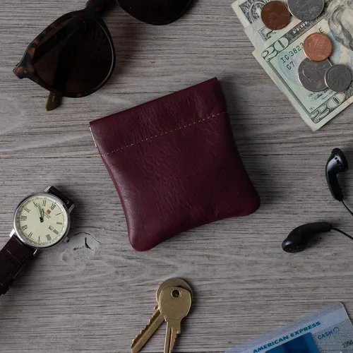 Miniatura 14 de Monedero clásico a presión, de cuero, para hombre de Nabobb, negro