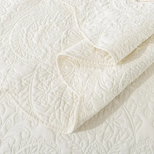 Miniatura 209 de HoneiLife - Juego de colcha de tamaño Queen, juego de ropa de cama de pana bordada de 3 piezas, colcha de lujo, ligera, cálida, para todas las Pana