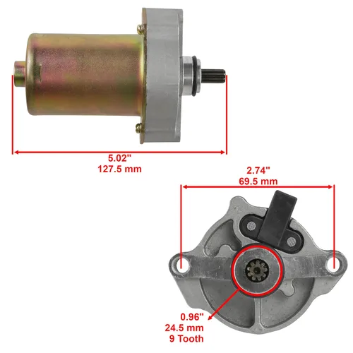 Miniatura 2 de Caltric Motor de arranque compatible con Yamaha Raptor 90 Yfm90R 2009 2010 2011 2012 2013