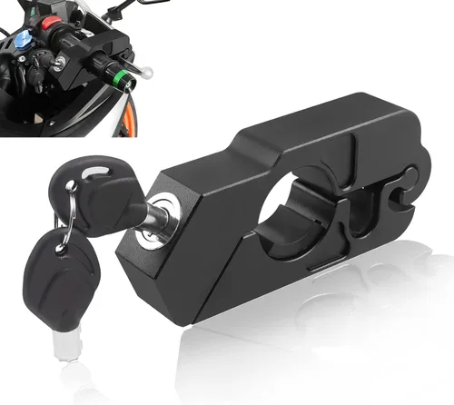 Miniatura 8 de BAIONE Candado de Agarre para Manillar de Motocicleta, Candado de Seguridad del Acelerador, Antirrobo para Scooters, Compatible con ATV, Rojo