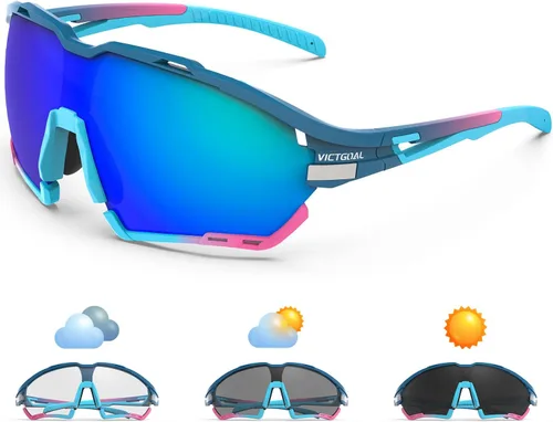Miniatura 12 de VICTGOAL Cycling Glasses for Men Women with Polarized and Photochromic 2 Lenses Clear Road Bike Running Sports Sunglasses