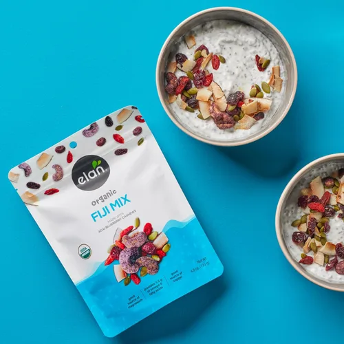Miniatura 3 de Elan Mezcla Orgánica de Fiji, 4.8 oz, Sin OGM, Sin Gluten, Vegana, Kosher, Frutas Secas (Bayas de Goji Secas, Arándanos Secos), Nueces Infundidas