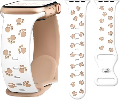 Miniatura 10 de Correa de silicona compatible con correas de Apple Watch de 1.614 in, 1.575 in, 1.654 in (S10/11) 1.496 in para mujer, correas para iWatch SE Series