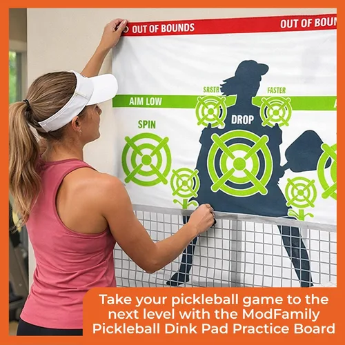 Miniatura 5 de Modfamily - Póster de tablero de práctica de Pickleball Dink Pad Rebounder Training Aid – Mejora tu juego de pickle-ball dinks y reflejos