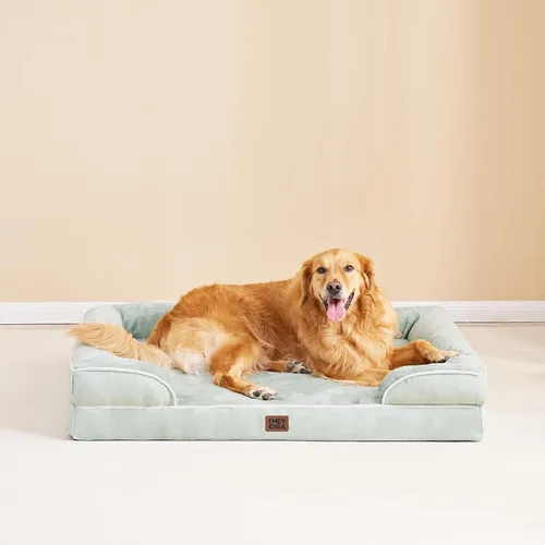 Miniatura 282 de EHEYCIGA – Cama ortopédica impermeable para perros pequeños, de espuma viscoelástica tipo caja de huevos, con bordes elevados y base antideslizante