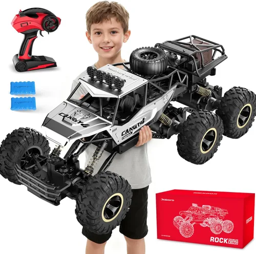 Miniatura 12 de Jiakora Coche de Control Remoto 1:12 Camión Todo Terreno, Carcasa de Metal Faros LED Camión Monster RC Todo Terreno, Coches RC Juguetes para Niños