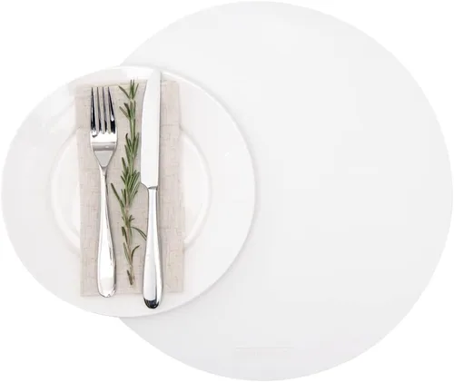 Miniatura 16 de Restaurantware Juego de 6 manteles individuales de cocina de 16 x 12 pulgadas para mesa de comedor en relieve, impermeables, con forma de huevo