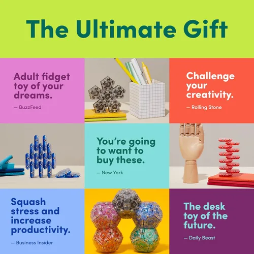 Miniatura 6 de Speks Geode - Juguete magnético antiestrés, juguete de escritorio sensorial para adultos y adolescentes de 14 años en adelante, regalo