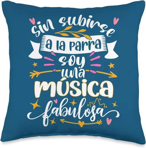 Regalo Original Para Música Compositora Musica UNA Música Fabulosa Profesora Mujer Regalos Originales Throw Pillow, 16x16, Multicolor