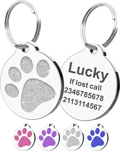 Miniatura 18 de Etiquetas para perros personalizadas para mascotas, etiquetas de nombre para perro, etiqueta para perro personalizada grabada con cualquier nombre
