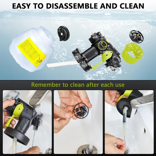 Miniatura 6 de Pulverizador de pintura inalámbrico compatible con batería Ryobi One de 18V, capacidad de 1000ml, pistola de pintura en aerosol HVLP, 3 patrones y 4