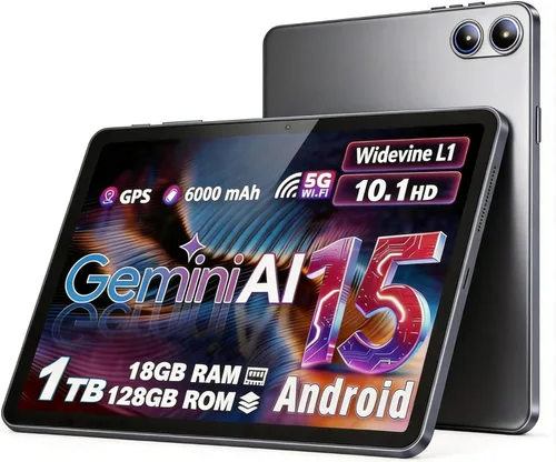 Tablet Android de 10 pulgadas con procesador Octa-Core, 18GB RAM 128GB ROM 1TB expandible, pantalla IPS HD 1280x800, batería 6000mAh 7H, Widevine