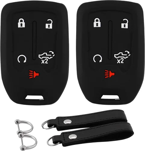 Funda de Silicona para Llavero Compatible con Chevy GMC 5 Botones 2023 2022-2019 Chevy Silverado Tahoe Suburban GMC Sierra Acadia Terrain Protector