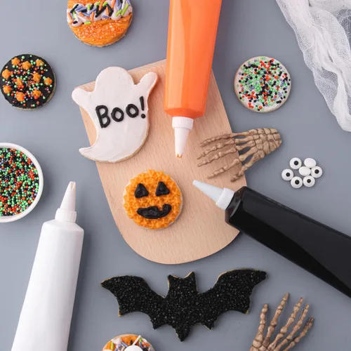 Miniatura 8 de Sweets Indeed Tarro de 6 celdas de Halloween - 6 compartimentos variados para espolvorear Decoraciones comestibles para pasteles para cupcakes