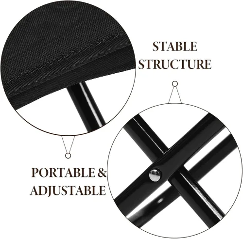 Miniatura 9 de Taburete plegable portátil con elegante bolsa con cremallera, ligero y asiento al aire libre para camping, senderismo, pesca, mochilero, picnic