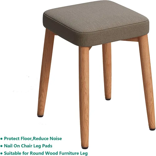 Miniatura 8 de 50 almohadillas redondas de nailon para muebles, resistentes para clavos en muebles, protectores de suelo de madera dura para silla, mesa, Marrón
