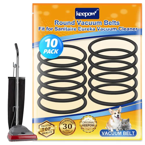 KEEPOW Piezas de aspiradora compatibles con aspiradora redonda Sanitaire, paquete de 10 correas de repuesto para aspiradora vertical Eureka, correa