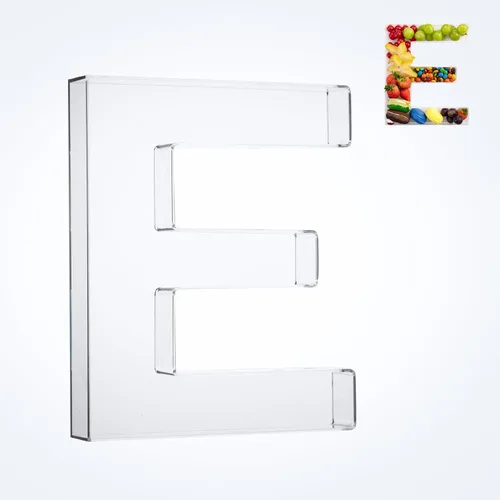 Miniatura 11 de Bandeja de 11" de Acrílico con Letras y Números – Bandeja Reutilizable y Rellenable para Aperitivos de Charcutería, Caja de Servir Postres
