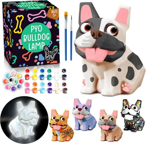 Miniatura 15 de FUNZBO Kit de lámpara para pintar tu propio gato de 4.3 pulgadas, suministros de pintura para niños y adolescentes, juguete de luz nocturna