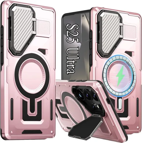Miniatura 26 de para Galaxy S24 Plus Funda Magnética, Funda Resistente y Rugosa con Protección contra Caídas [Compatible con Carga Inalámbrica Rápida] Funda
