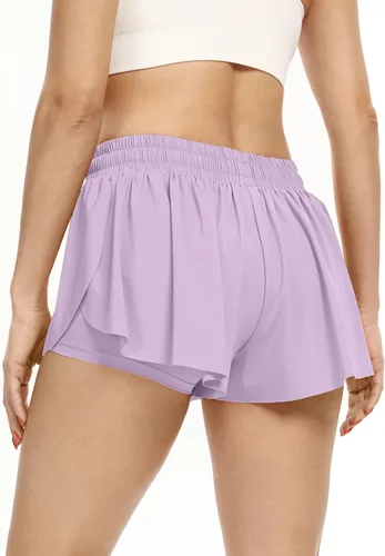 Miniatura 13 de Blaosn Pantalones cortos atléticos fluidos para mujer, gimnasio, yoga, entrenamiento, correr, pantalones cortos de tenis, falda falda linda, ropa
