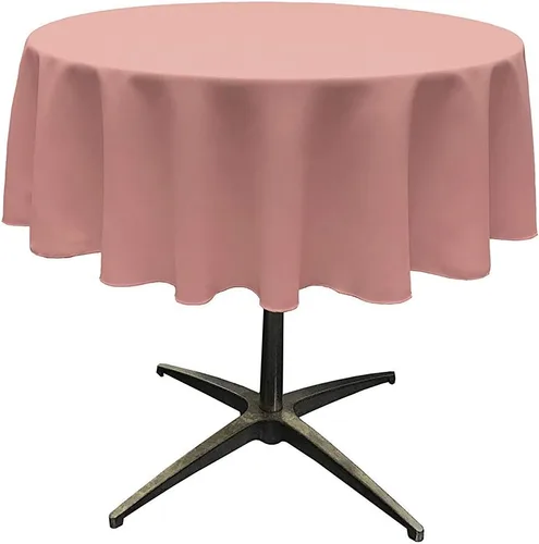 Miniatura 30 de Telón de fondo King Inc, mantel redondo de poliéster sin costuras de 58 pulgadas / superposición, bueno para mesa de café pequeña (Aqua)