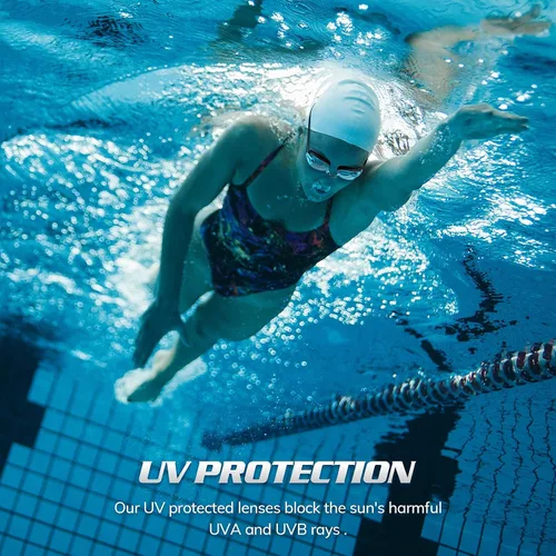 Miniatura 3 de Portzon Dynamics - Gafas de natación antiniebla, transparentes, sin fugas, para adultos, hombres y mujeres, color azul