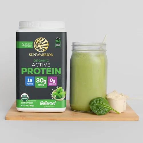 Miniatura 6 de Sunwarrior Proteína orgánica a base de plantas Proteína orgánica vegana en polvo con aminoácidos BCAA más minerales de recuperación y botánicos
